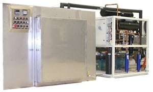 Tenney Industrial Blast Freezer rapidly and safely freezes blood plasma